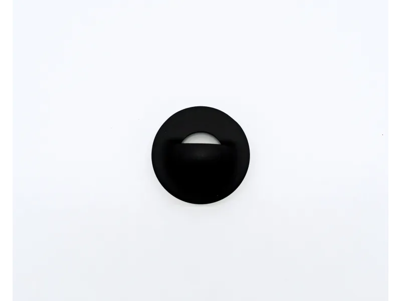 Lumien Micro Recessed Light Cap - Round Half-Moon - Black Brass