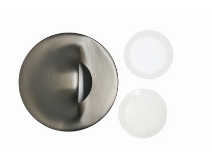 Lumien Micro Recessed Light Cap - Round Half-Moon - Antique Brass — view 1