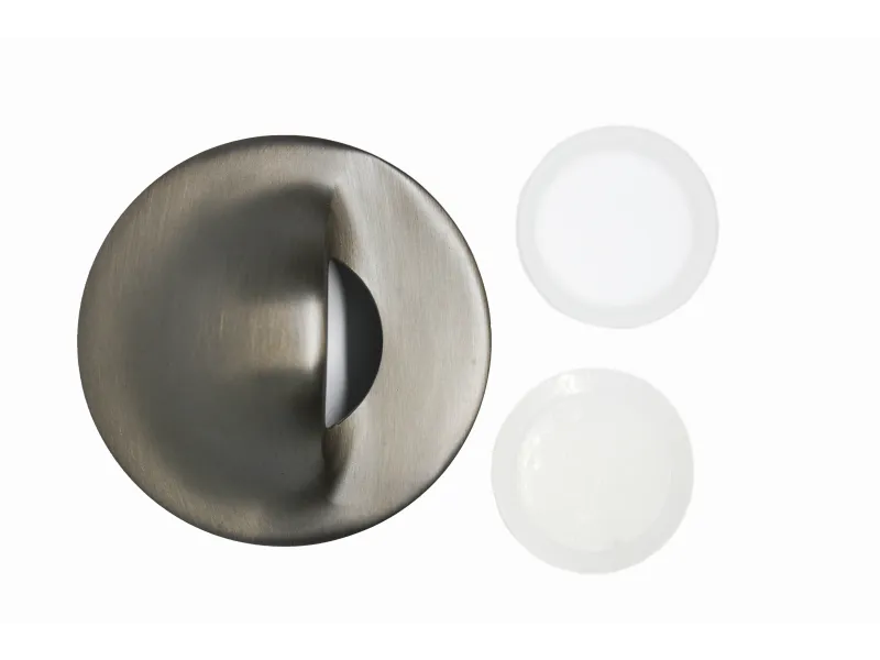 Lumien Micro Recessed Light Cap - Round Half-Moon - Antique Brass