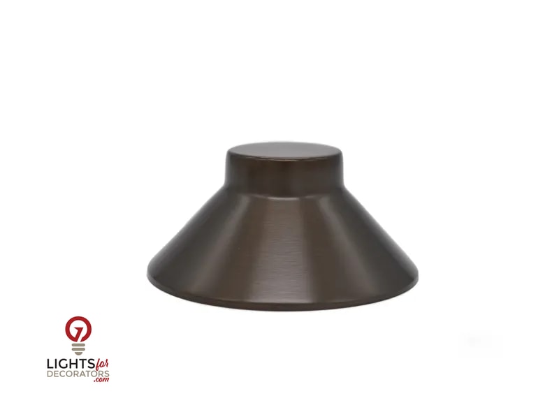 Lumien Micro Flat Top Dome Path Light Hat - Antique Brass