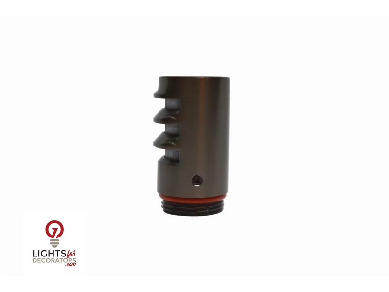 Lumien Nano Bollard Cap - Antique Brass (180 Degree Louvered)