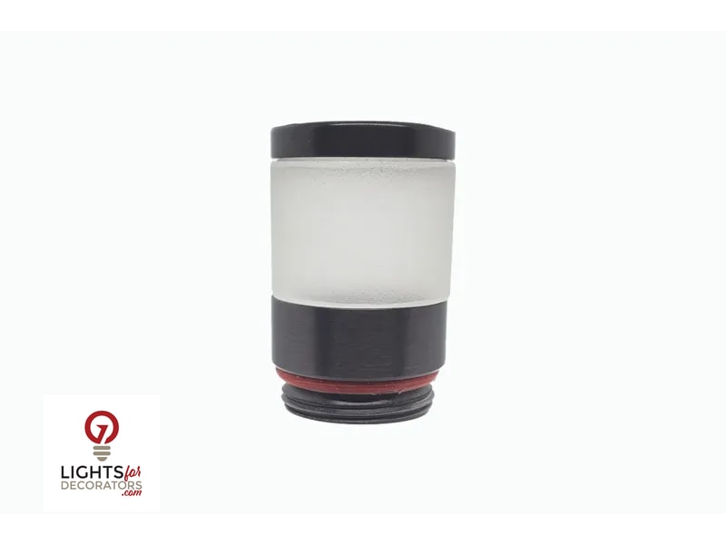 Lumien Nano Bollard Cap with Brass Top - Antique Brass (360 Degree Frosted)