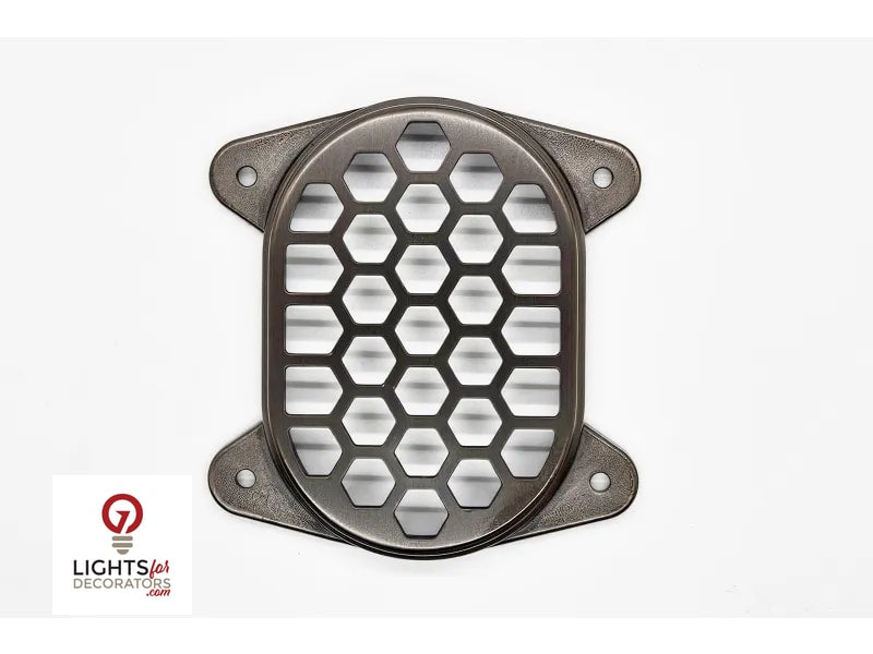 Lumien Hex Insert for Micro & Macro Well Lights - Antique Brass — view 4