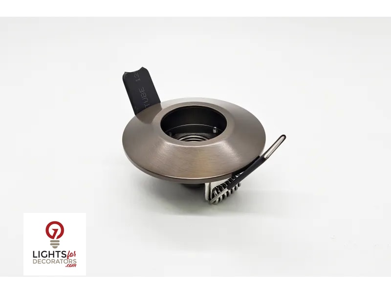 Lumien Nano Recessed Mount with Spring Loaded Wings - Antique Brass — view 3