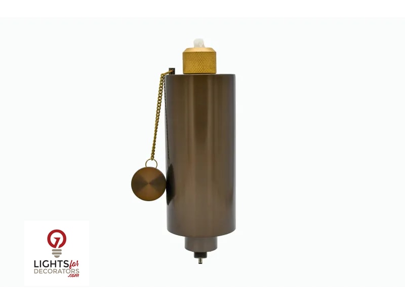 Lumien Tiki Torch Riser - 48.5" - Antique Brass — view 3