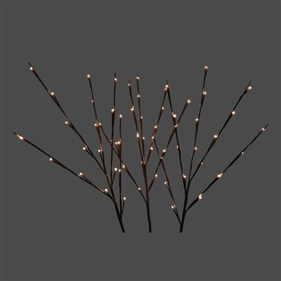 Lighted Twigs - Set of 3 (Indoor/Outdoor) - Warm White