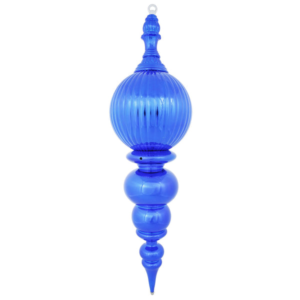 28" Blue Shiny Finial Ornament