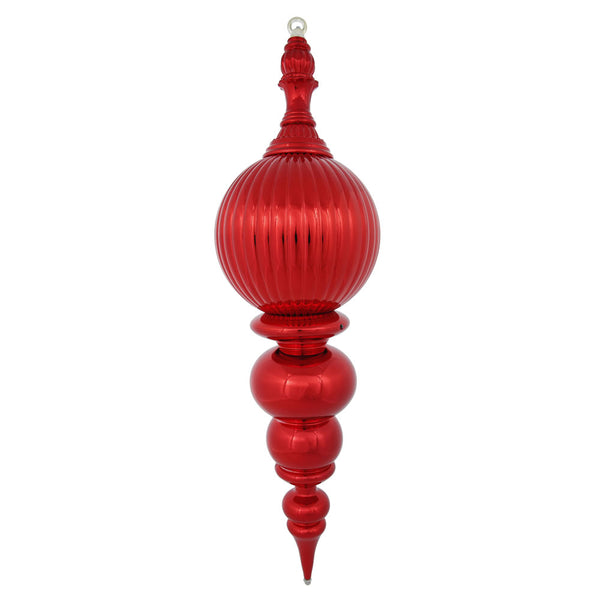 28" Red Shiny Finial Ornament