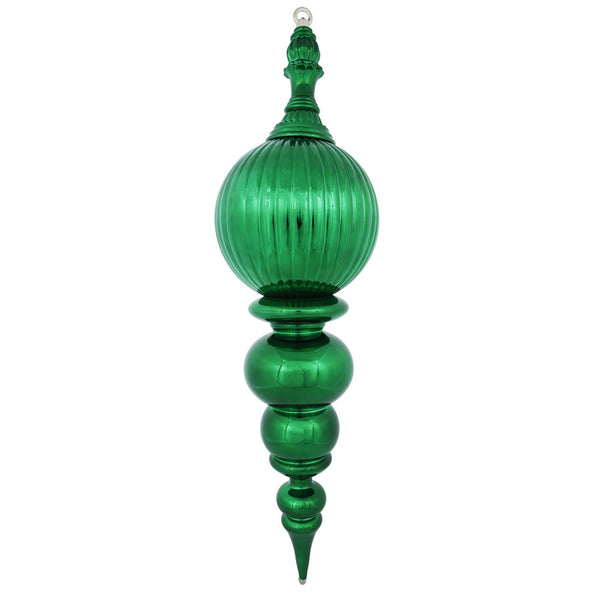 28" Green Shiny Finial Ornament