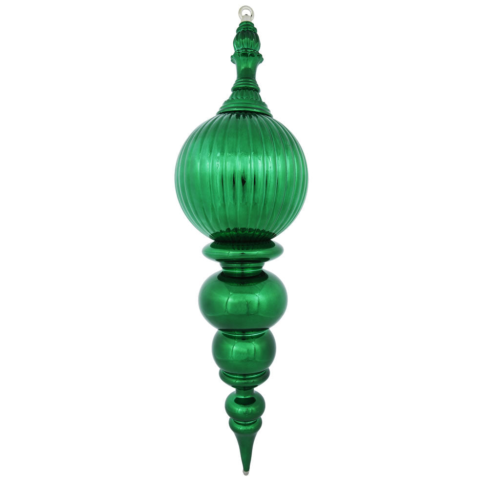 24" Shiny Finial Ornament - Green Green — view 1