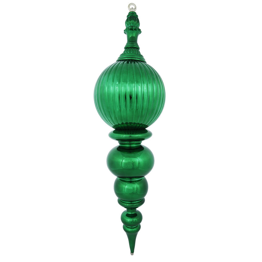 28" Shiny Finial Ornament - Green