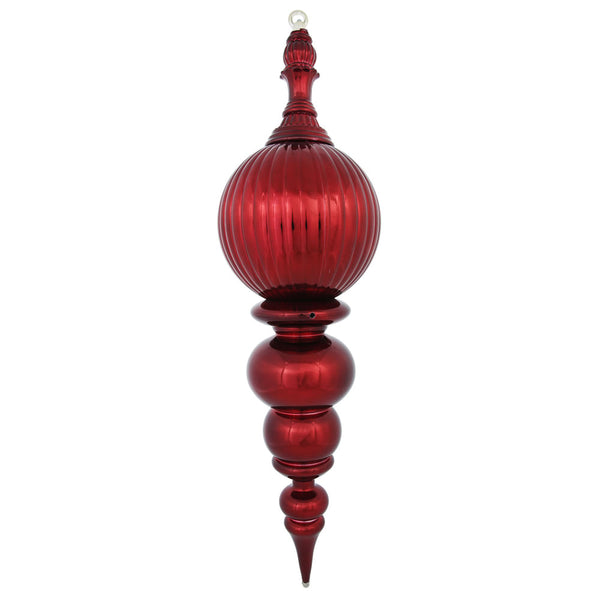 28" Burgundy Shiny Finial Ornament