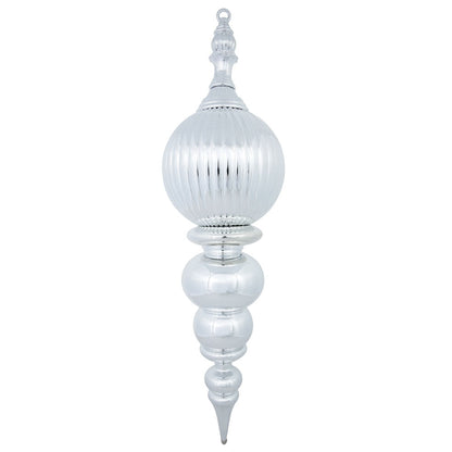 24" Shiny Finial Ornament - Silver Silver — view 1