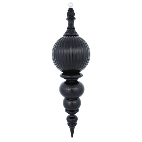 28" Black Shiny Finial Ornament