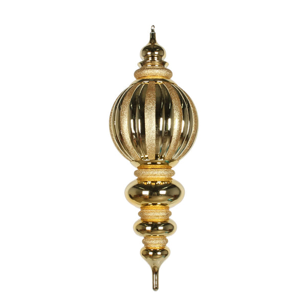 35" Gold Shiny Glitter Finial Ornament