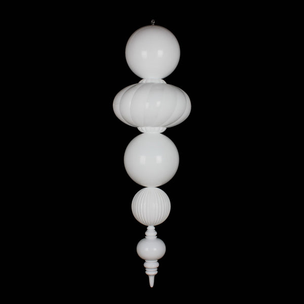 54" White Shiny Matte Finial Ornament