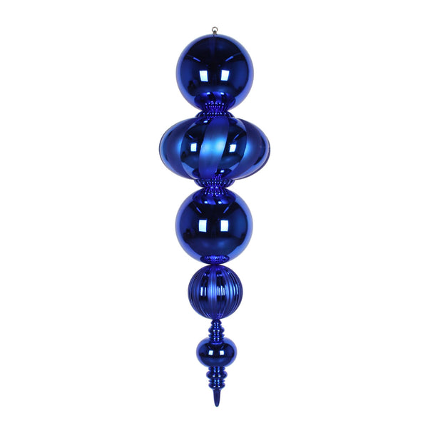 54" Blue Shiny Matte Finial Ornament