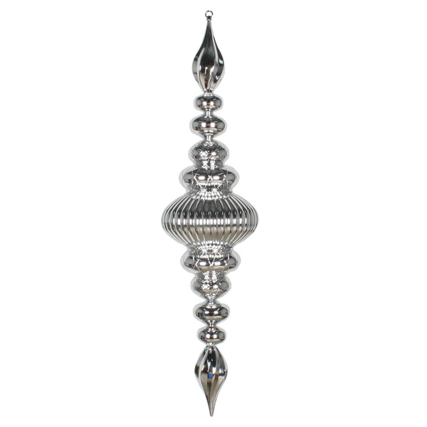 41" Silver Shiny Finial Ornament