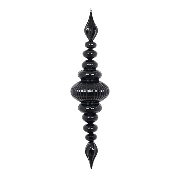 41" Black Shiny Finial Ornament