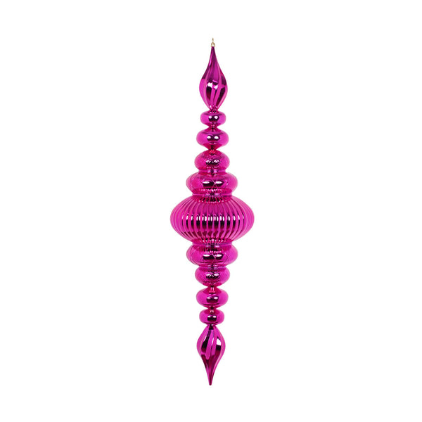 41" Fuchsia Shiny Finial Ornament