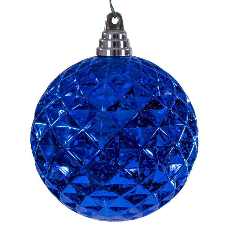 4.75" Diamond Mercury Ornament - Set of 4