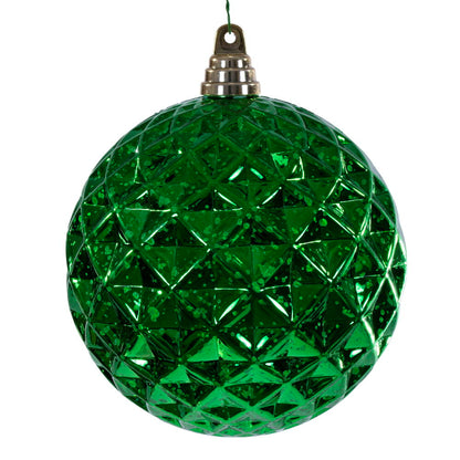 4" Diamond Mercury Ornament - Green Green — view 2