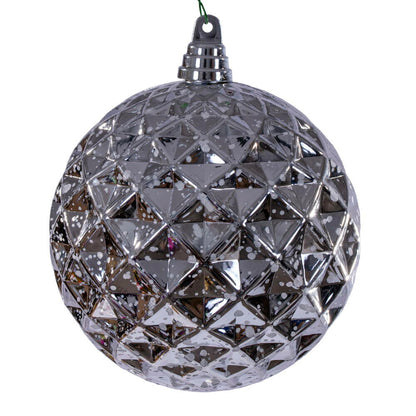 4" Diamond Mercury Ornament - Silver Silver — view 2