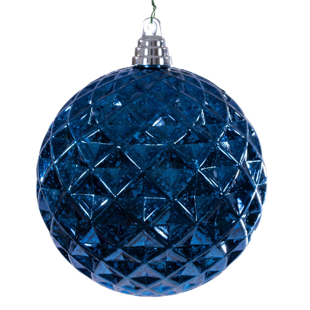 4" Diamond Mercury Ornament - Midnight Blue - Set of 2 Midnight Blue — view 2