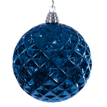 4" Diamond Mercury Ornament - Midnight Blue - Set of 2 Midnight Blue — view 2