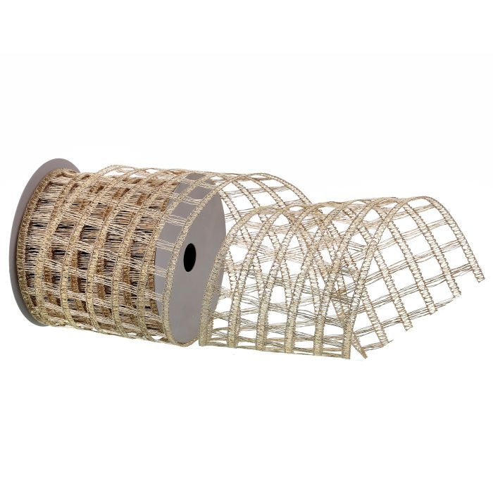 10" Ribbon - Knitted Metallic Net - 10 Yards — view 1