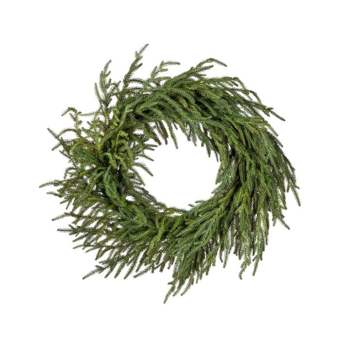 210" Just Cut Norfolk Pine Wreath 24" — view 1