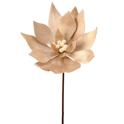 20" Velvet Pearl Center Poinsettia Stem – Bag of 1 — view 1