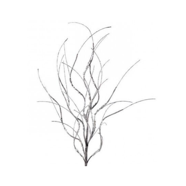 32" Frosted Curly Twig Spray