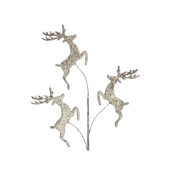 30" Glitter/Sequin Deer Spray  - Set of 3