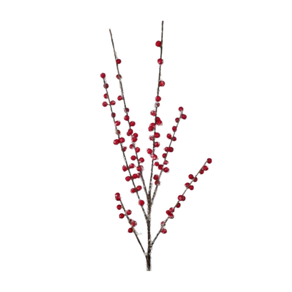 33" ICED ENGLISH COUNTRY WP BERRY SPRAY  - RED