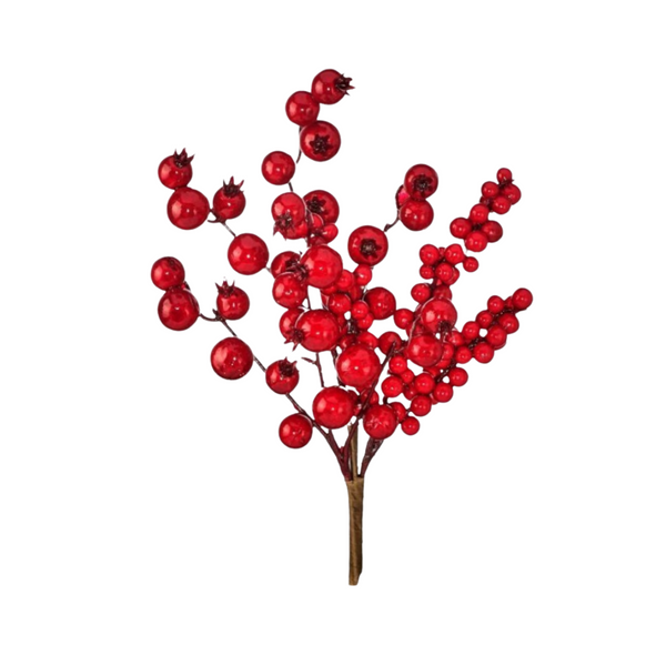 15" WP MIXED BERRY CRABAPPLE PICK  - RED