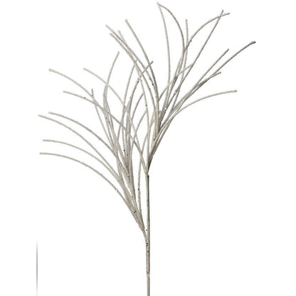 24" Micro Beaded/Sequin Grass Spray - White White — view 1