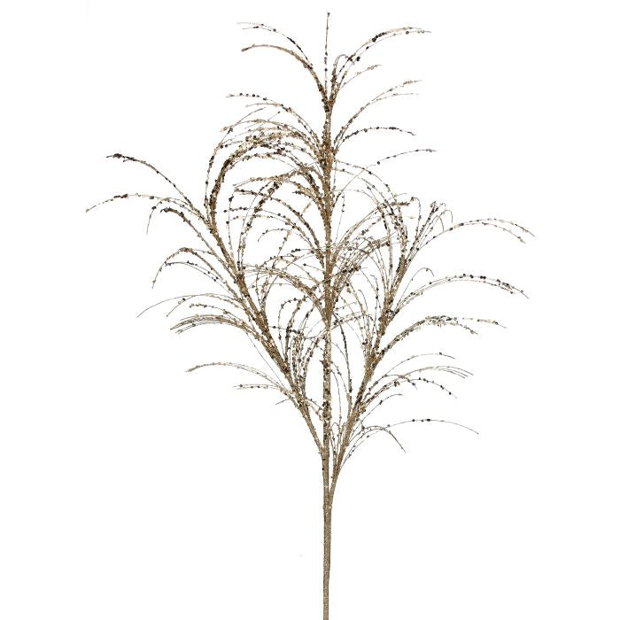 34"Glitter/Sequin Pampas Grass Spray - Champagne Champagne — view 1