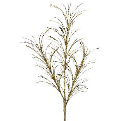 34"Glitter/Sequin Pampas Grass Spray - Gold Gold — view 1