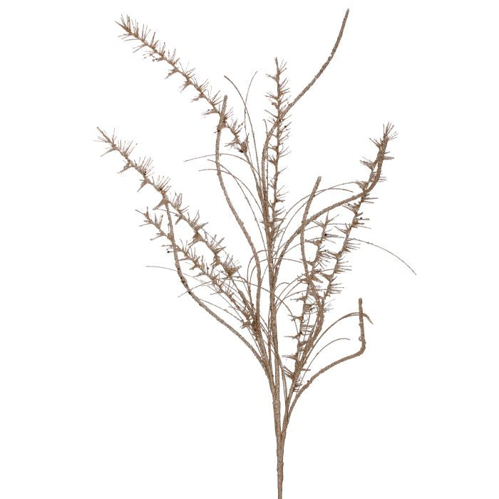 35" Glitter/Mica Mini Leaf/Grass Spray - Champagne Champagne — view 1