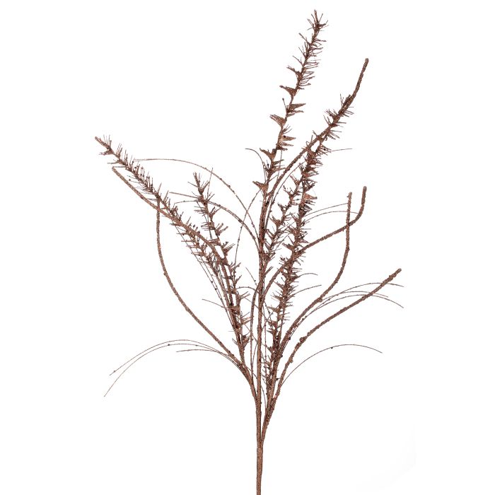 35" Glitter/Mica Mini Leaf/Grass Spray - Copper Copper — view 1