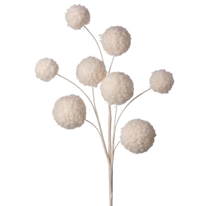 24" Woven Snowball Spray — view 1