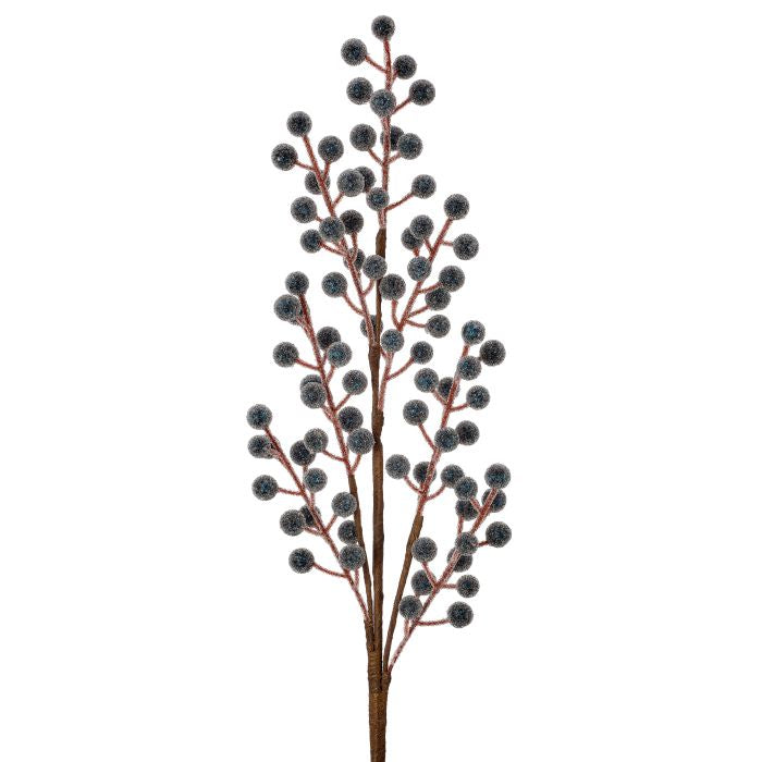 24" Beaded Berry Ball Spray - Blue — view 1