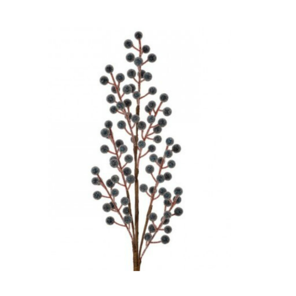 24" Beaded Berry Ball Spray - Blue
