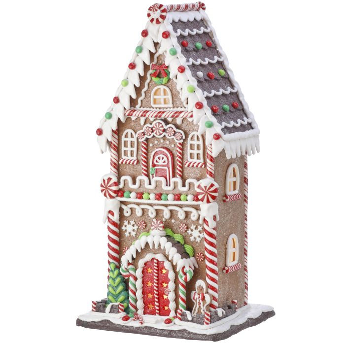 Town Lighted House - 21" - LED Battery Timer — view 1