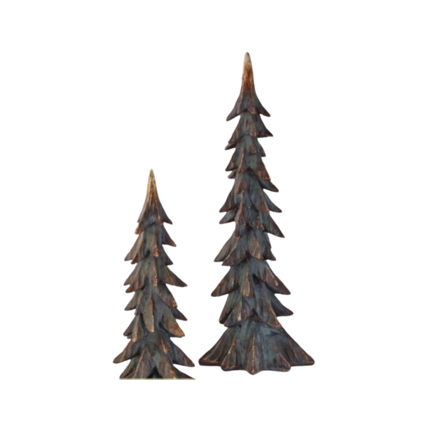 17.5-23" RESIN HIGHLANDS TREE SET/2