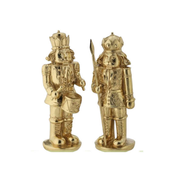 12" RESIN ROYAL COURT NUTCRACKER 2/AST - GOLD