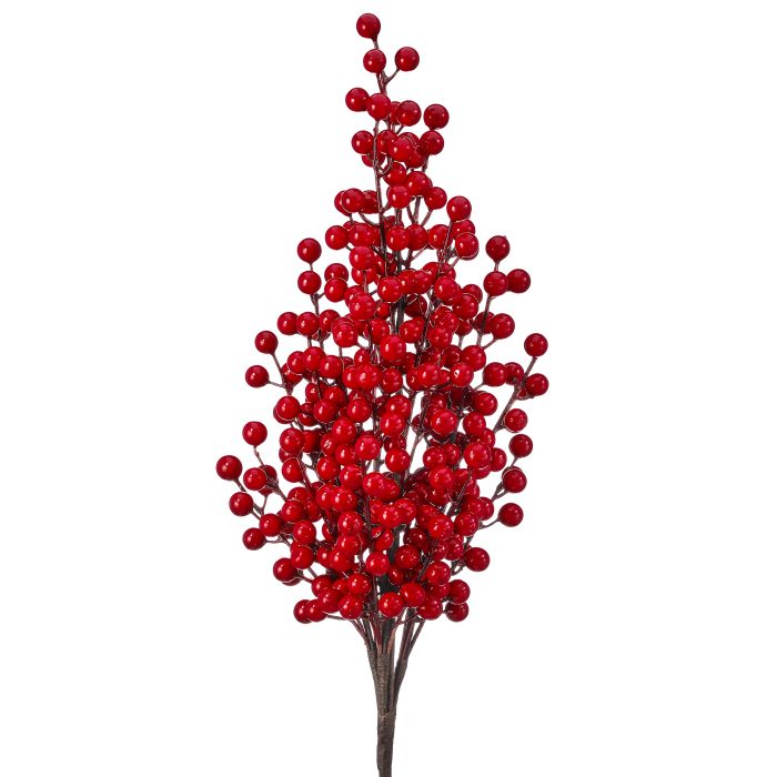 27" Waterproof Multi Spray Berry Branch - Red — view 1