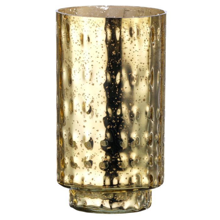Mercury Glass Hurricane Vase - 9" - Champagne Champagne — view 1