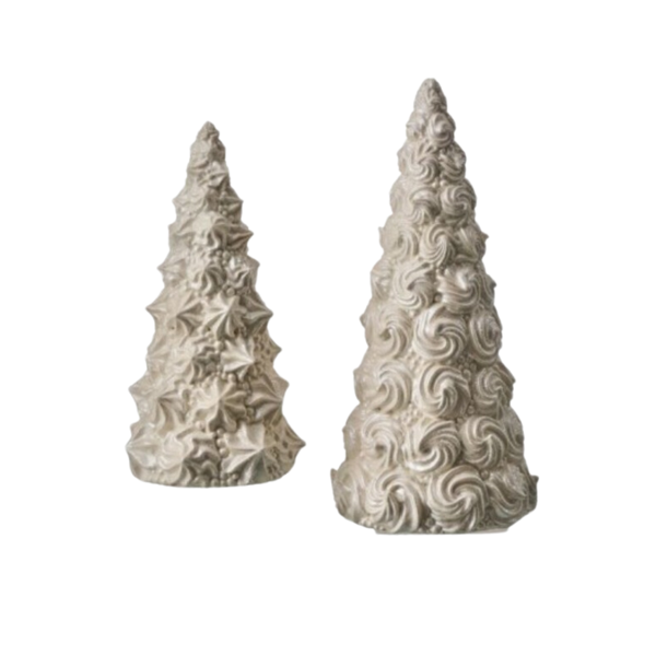 8-10" RSN BUTTERCREAM FROSTING TREE SET/2 - CREAM